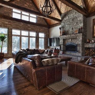 summer chalet living room