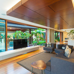 Breezway Louvres in the living room in timber frames - Windows