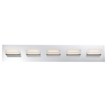 30 Inch 25W 5 LED Bath Bar-Chrome Finish - Bathroom -Vanity lighting