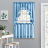 Ellis Curtain Stacey Tailored Tier Pair Curtains, Slate, 56"x45"