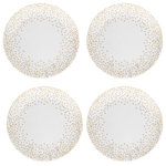 Godinger - Alora Melamine Dinner Plate Set of 4 - This casual pattern is a perfect foundation for any meal. Mix, match and layer them effortlessly with other pieces.
