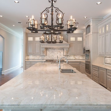 Taj Mahal quartzite kitchen- Dallas