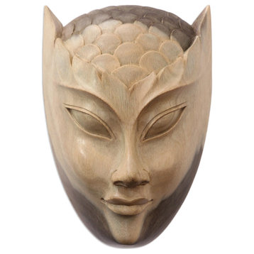 Novica Handmade Halloween Masque Decorative Wood Box