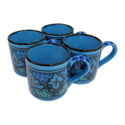 Le Souk Ceramique - Stoneware Coffee Mugs, Set of 4, Sabrine Design - Mugs