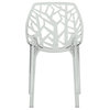 Leisuremod Cornelia Tree Back Design Lucite Dining Chair, Clear