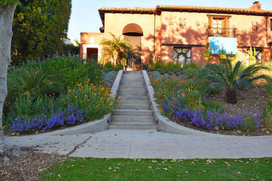 Spanish-Colonial Revival Front Entry Garden