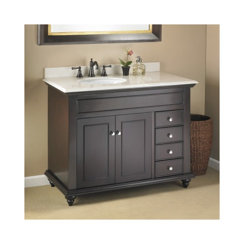 42 Bathroom Vanity With An Offset Sink, 40 Inch Bathroom Vanity With Offset Sink
