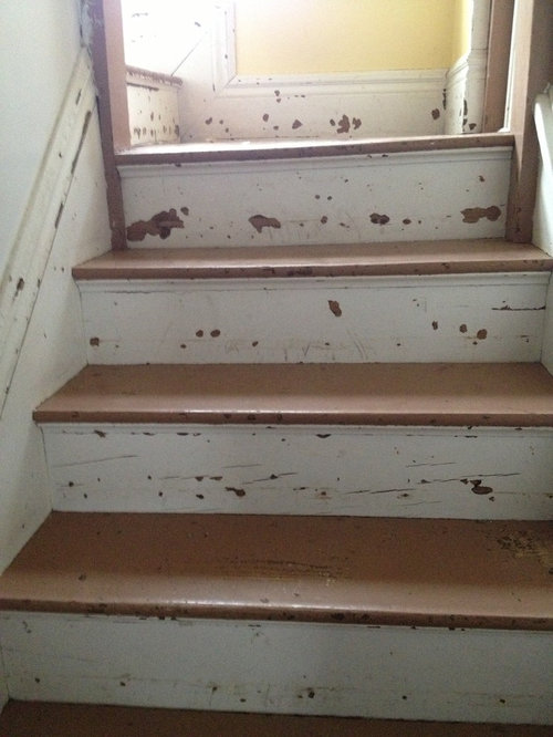 I Want To Repaint This Stair Case Using Brown Paint Should I Keep The White Paint