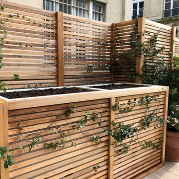 Aménagement d'une grande terrasse de 100m2 à Saint Germain des Près