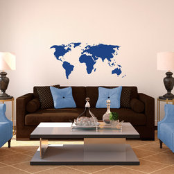 World Map Wall Decal - Wall Decals