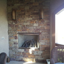 outdoor fireplace
