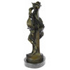 Stunning Bronze Effect Warrior Queen Riding Dragon Fantasy Art Figurine