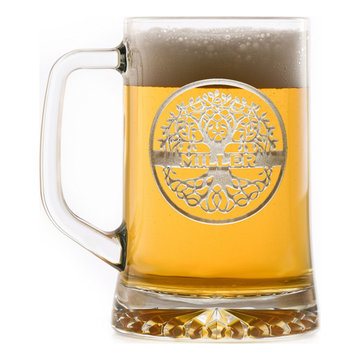Custom Engraved Barware Glasses, Personalized Home Bar Glassware