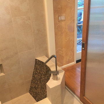 Bold Contemporary Showers, Bathrooms, and Powder Rooms