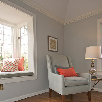 Fairfield living room gets a transitional , modern elegant look