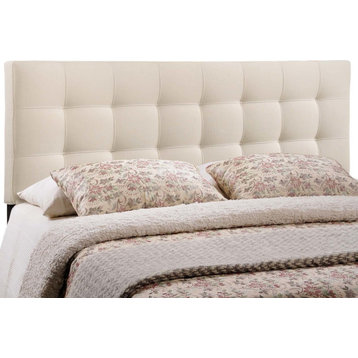 Modway Bedroom Lily King Fabric Headboard, Ivory