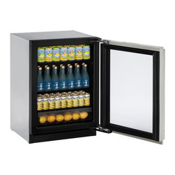 24" Glass Door Refrigerator (3024RGLS) - Refrigerators