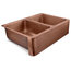 Copley Farmhouse Apron-Front Handmade 32" Double Bowl Sink, Antique Copper