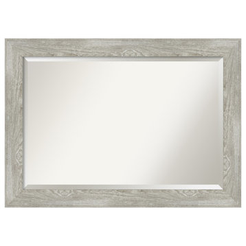 Dove Greywash Beveled Bathroom Wall Mirror - 42 x 30 in.
