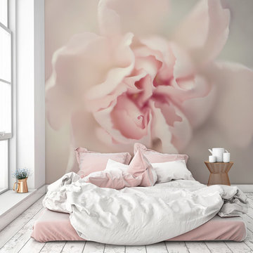 Papiers peints panoramiques Pivoines pour une tête de lit