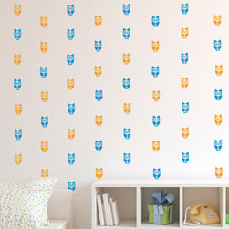 Tiny Owls Pattern - Wall Decals