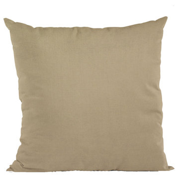 Sand Solid Shiny Velvet Luxury Throw Pillow, Double sided 20"x20"