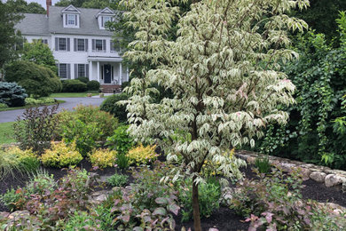 Photo of a small farmhouse full sun front yard formal garden in Raleigh.