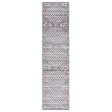 Safavieh Kilim Klm301F Moroccan Rug, Gray/Ivory, 2'3"x9'