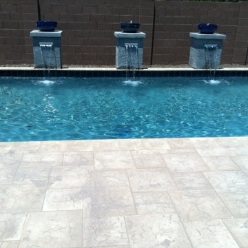 Triple Water Feature Pool