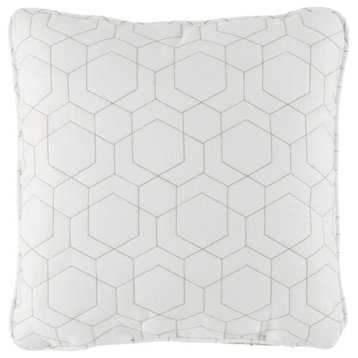 Ashley Furniture Laranae 18" x 18" Polyester Fabric Pillow in Cream