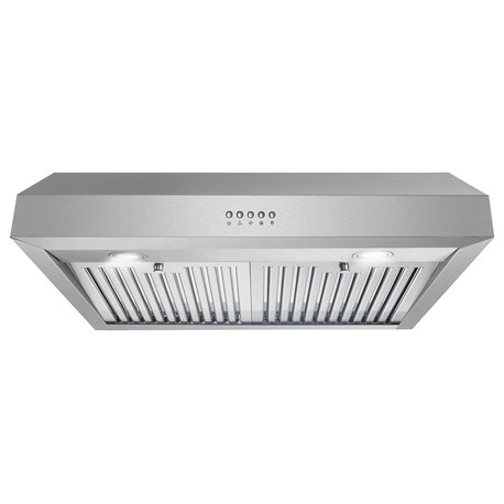 Cosmo 30" 380 CFM Under Cabinet Range Hood With Permanent Filters and LED Light
