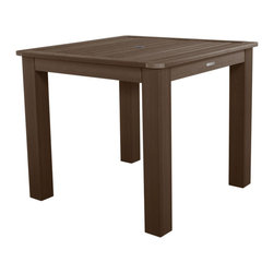 Highwood USA - Square Counter-Height Dining Table, Weathered Acorn - Outdoor Pub And Bistro Tables