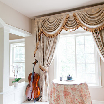 Valance curtains with swags and tails by celuce.com