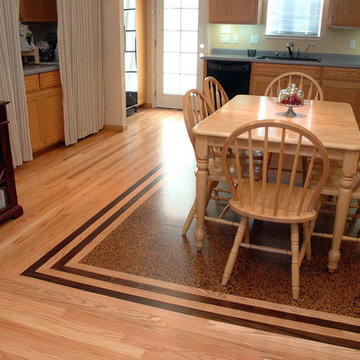Inlaid Walnut Border With Feature Strip Flooring