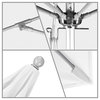 9' Fiberglass Umbrella Pulley Open Silver Anodized, Sunbrella, Natural