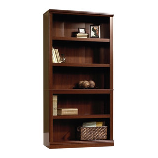 Heritage Hill Library Clic Cherry Transitional Bookcases Sauder 5 Shelf Bookcase In Select Cherry 148 46