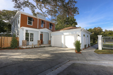 Example of an eclectic exterior home design in Tampa