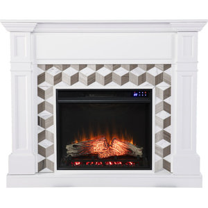 Aragon Faux Cararra Marble Media Fireplace Traditional Indoor Fireplaces By Sei Houzz Aragon Faux Cararra Marble Media, Dimplex Anthony Mantel Electric Fireplace With Glass Ember Bed