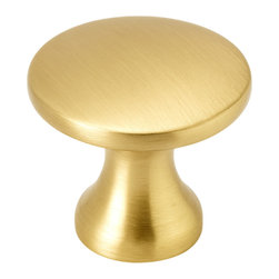 Cosmas - Cosmas 4545BB Brushed Brass Cabinet Knob, Set of 10 - Cabinet And Drawer Knobs