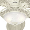 Hunter Fan Company 54" Caribbean Breeze Textured White Ceiling Fan With Light