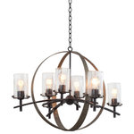 Kalco - Irv"e 32.5"x23" 8-Light Transitional Chandelier by Kalco - From the Irvine collection  this Transitional 32.5Wx23H inch 8 Light Chandelier will be a wonderful compliment to  any of these rooms: Dining Room; Bedroom; Kitchen; Foyer