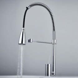 Solid Brass Spring Kitchen Tap Nickel Brushed Finish T0747S - Kitchen Faucets
