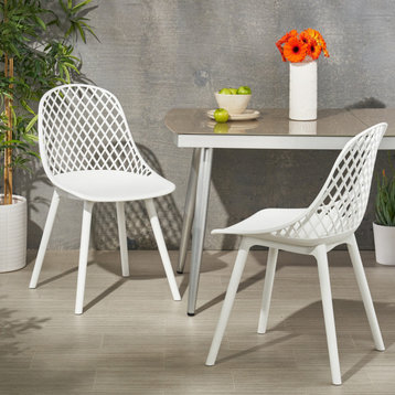 Lily Outdoor Dining Outdoor Dining Chair, White
