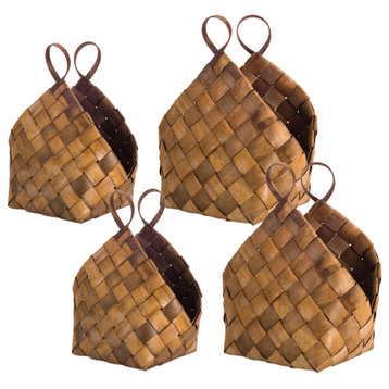 Basket, 4-Piece Set, 14.5"x18"H, 18.25"x21"H Metasequoia, Brown