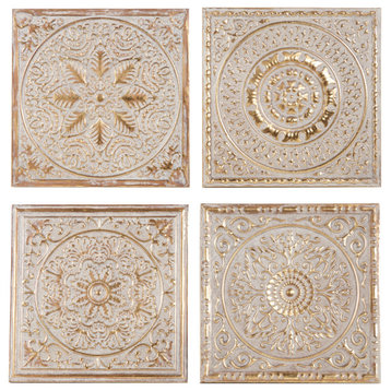 Eclectic Gold Metal Wall Decor Set 44489