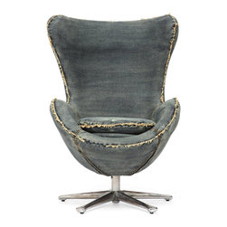 Collins Blue Denim Egg Arm Chair - Products