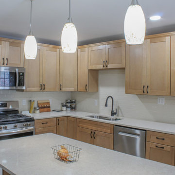 Modern Kitchen Remodel Done in Sandstone Colored Cabinets