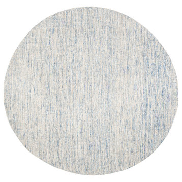 Safavieh Abstract Collection, ABT471 Rug, Ivory/Blue, 6'x6' Round