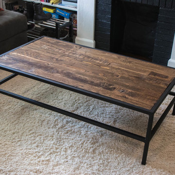 Steel and Reclaimed Wood Furniture Set