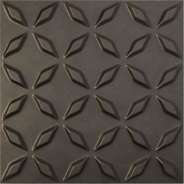 Delfina EnduraWall Decorative 3D Wall Panel, 19.625"Wx19.625"H, Weathered Steel